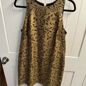 Banana Republic black and gold lace dress